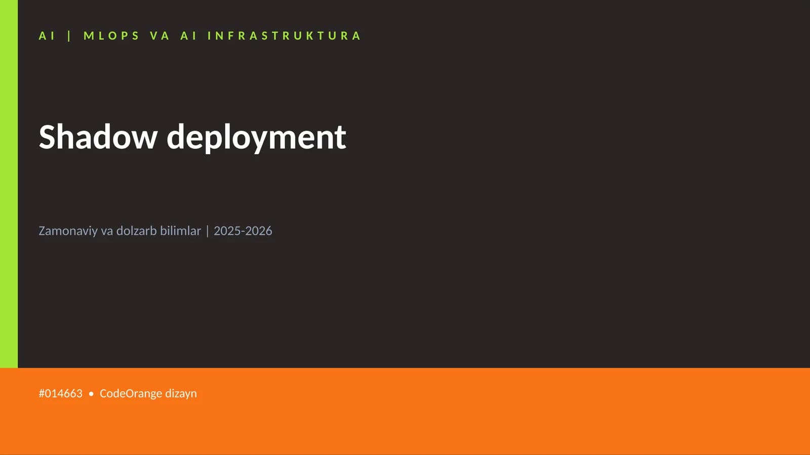 AI | MLOPS VA AI INFRASTRUKTURA
