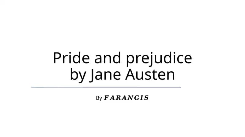 Pride and Prejudice by Jane Austen