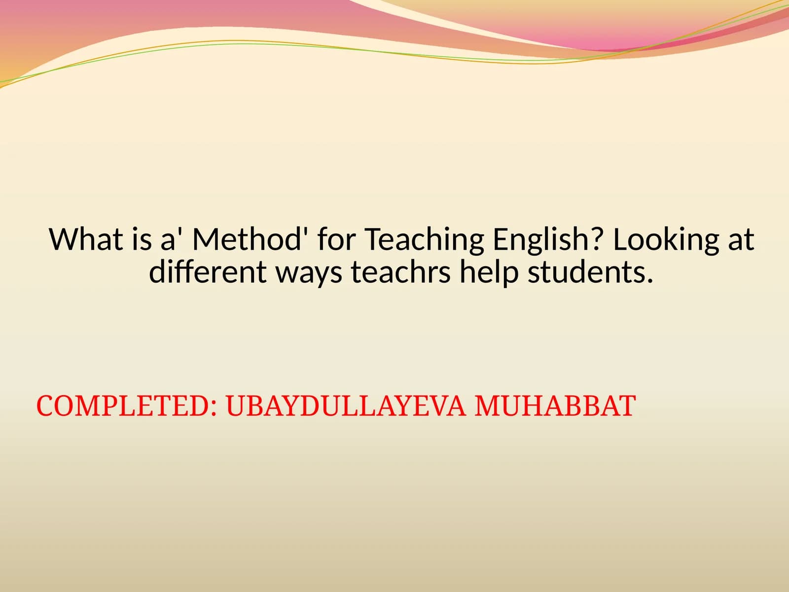 Method