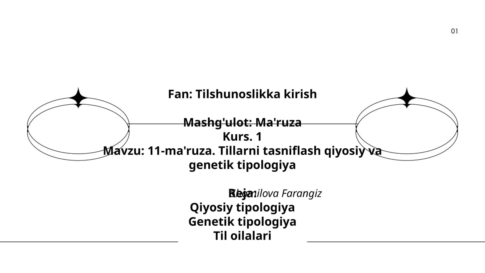 11-ma'ruza. Tillarni tasniflash qiyosiy va genetik tipologiya
