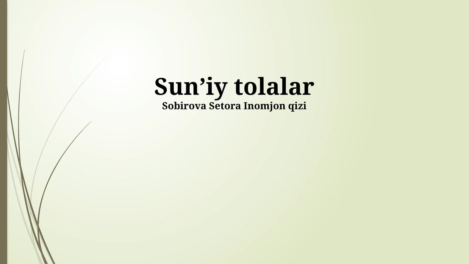Sunʼiy tolalar