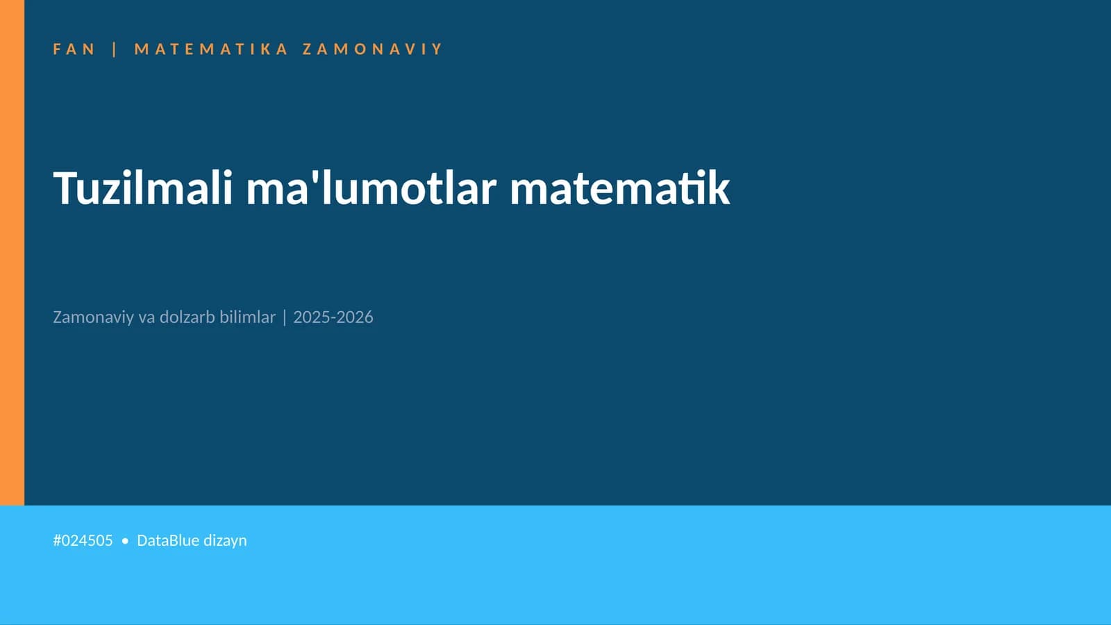 Tuzilmali ma'lumotlar matematik
