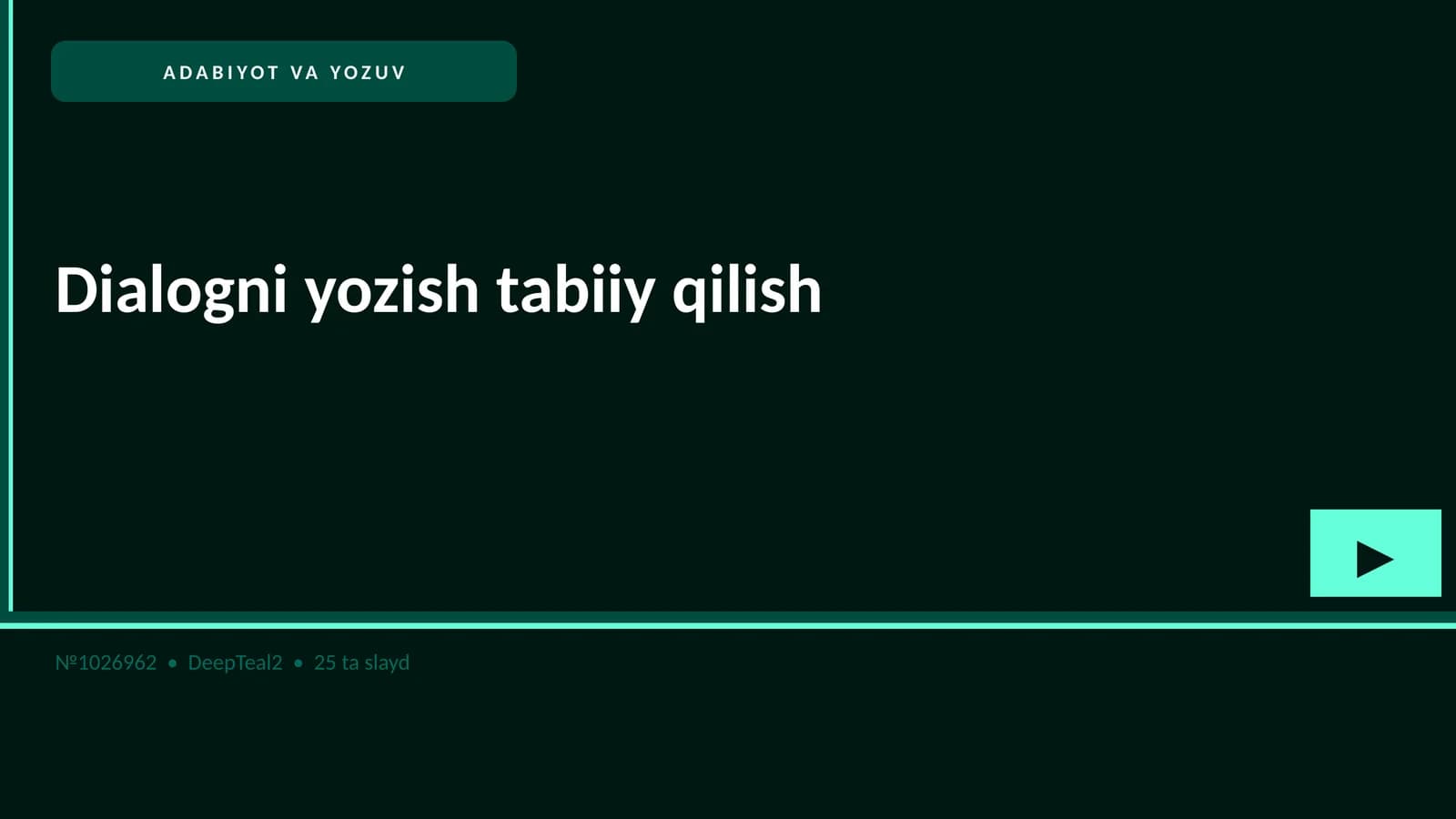 ADABIYOT VA YOZUV