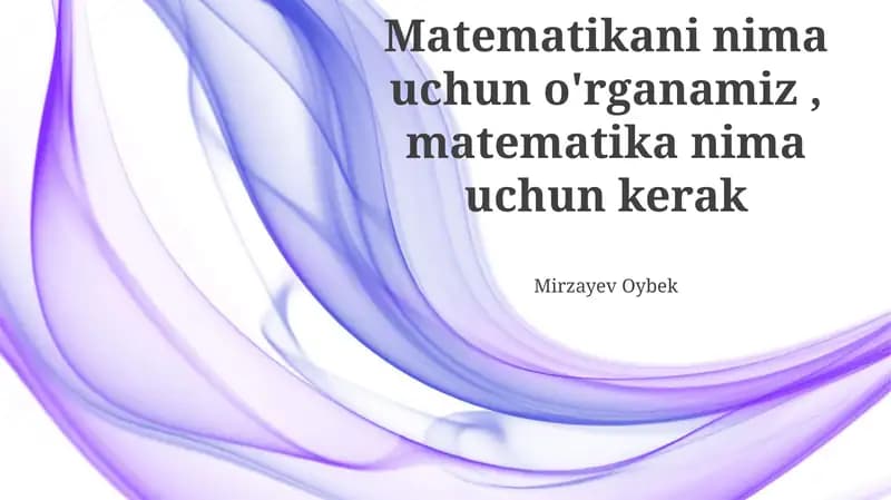 Moliyaviy Savod uchun Matematika