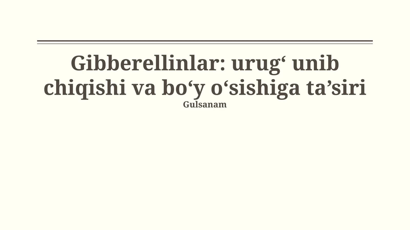 Gibberellinlar va Boshqa O'simlik Gormonlari bilan O'zaro Ta'siri