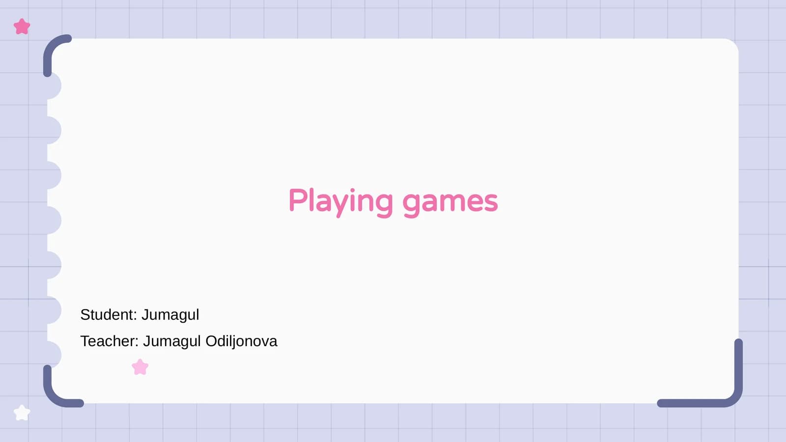 Playing games