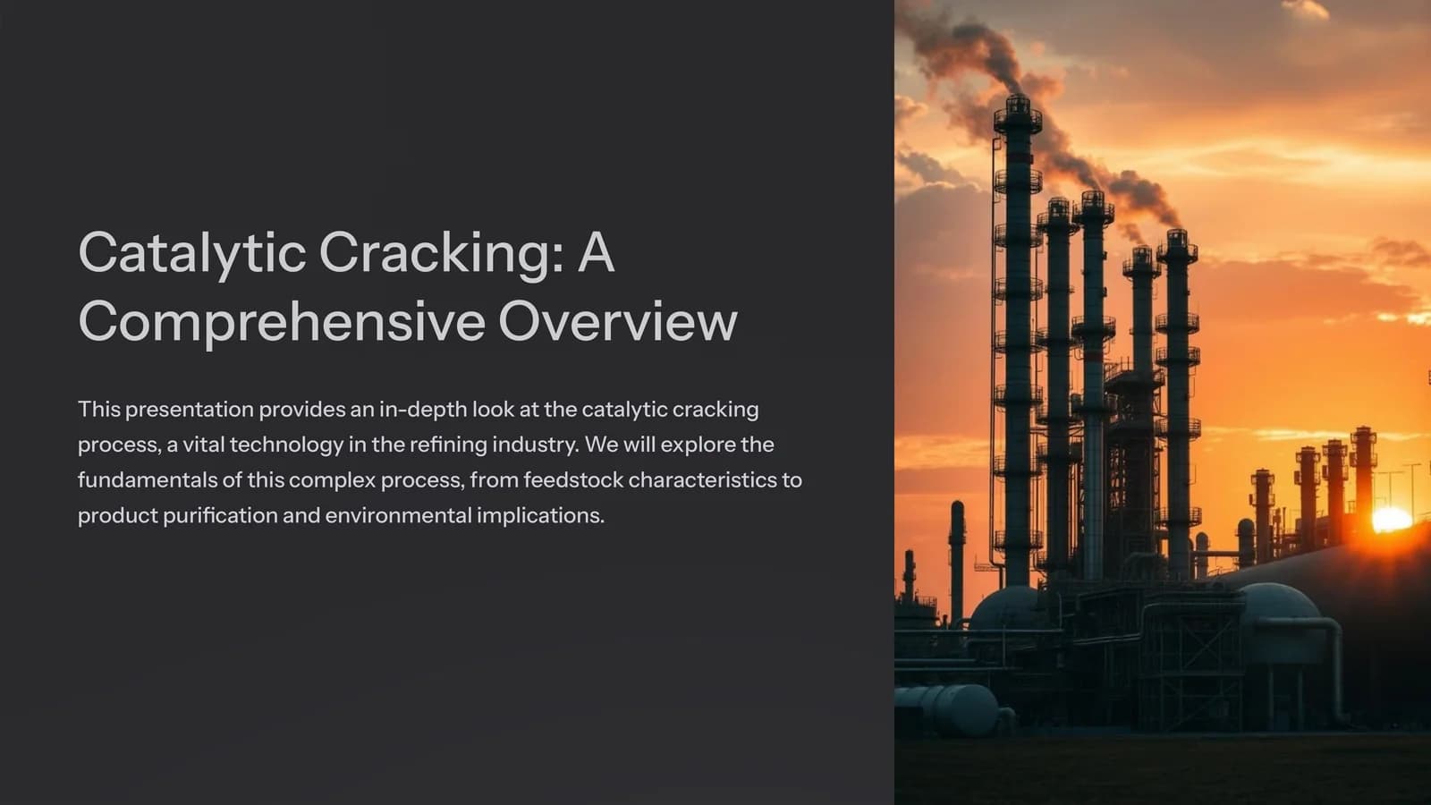Catalytic Cracking A Comprehensive Overview