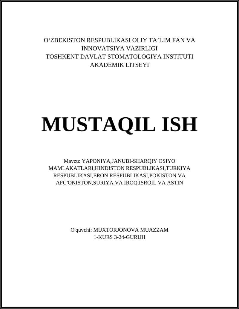 Yaponiya va uning iqtisodiy o'sishi