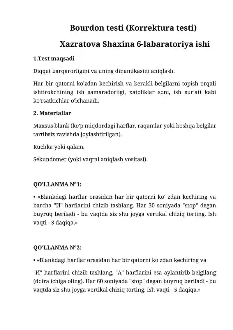 Bourdon testi (Korrektura testi)