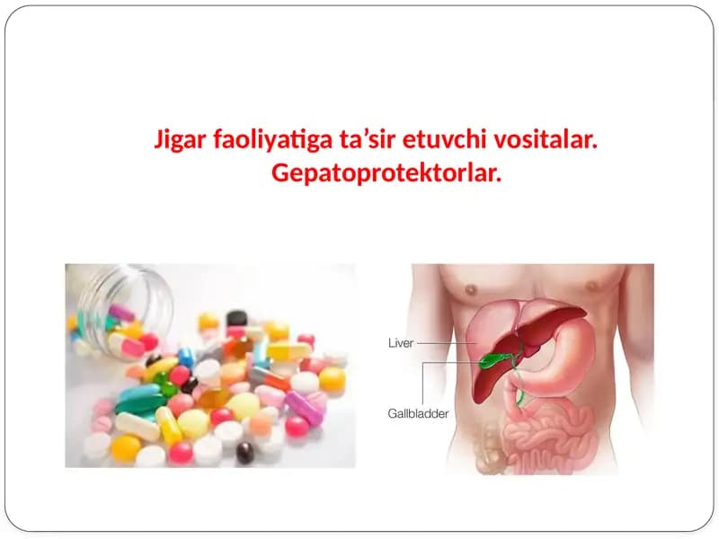 Jigar faoliyati gat'a'siretuvchi vositalar