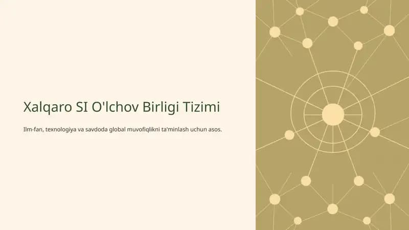 Xalqaro SI O'lchov Birligi Tizimi