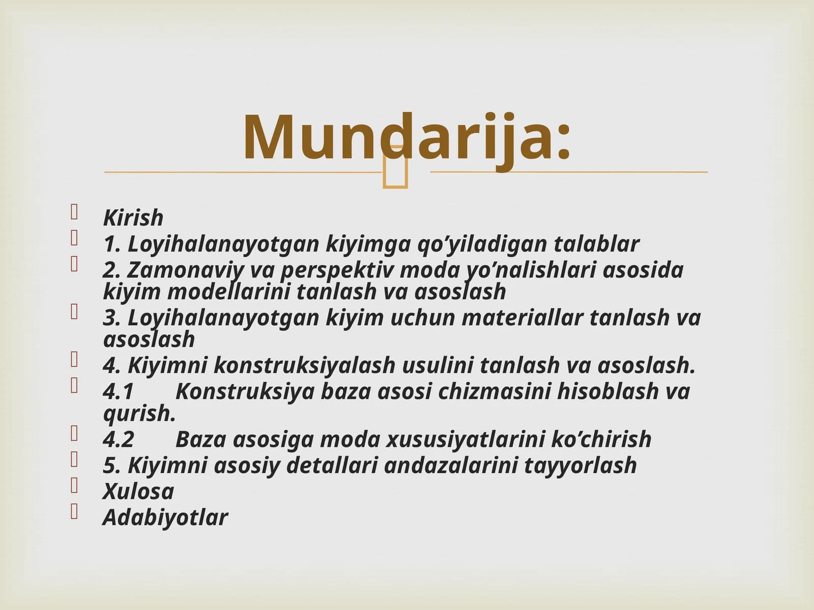 Tikuvchilik sanoatida ishlab-chiqarish salohiyati