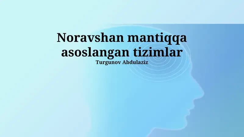 Noravshan Mantiqiy Tizimlar