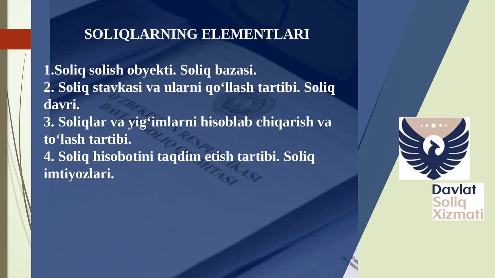 SOLIQLARNING ELEMENTLARI