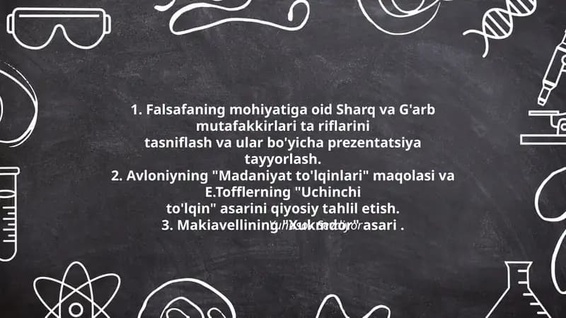 Falsafaning mohiyatiga oid Sharq va G'arb mutafakkirlari ta'riflari
