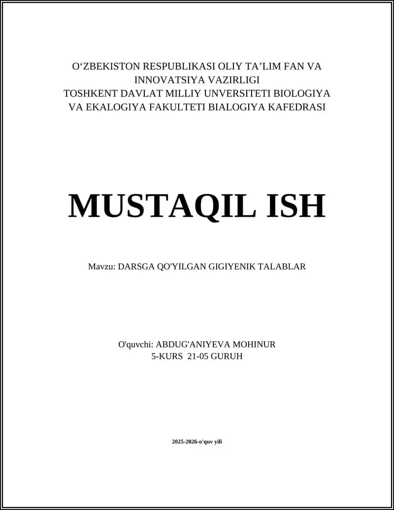 MUSTAQIL ISH
