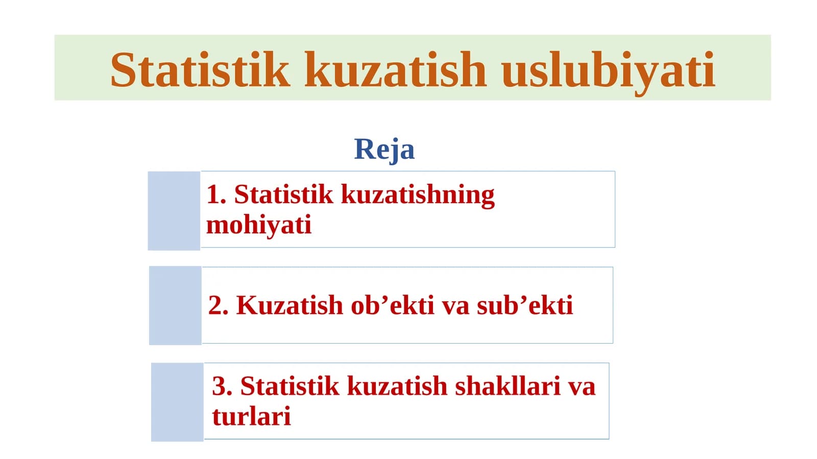 Statistik kuzatish uslubiyati