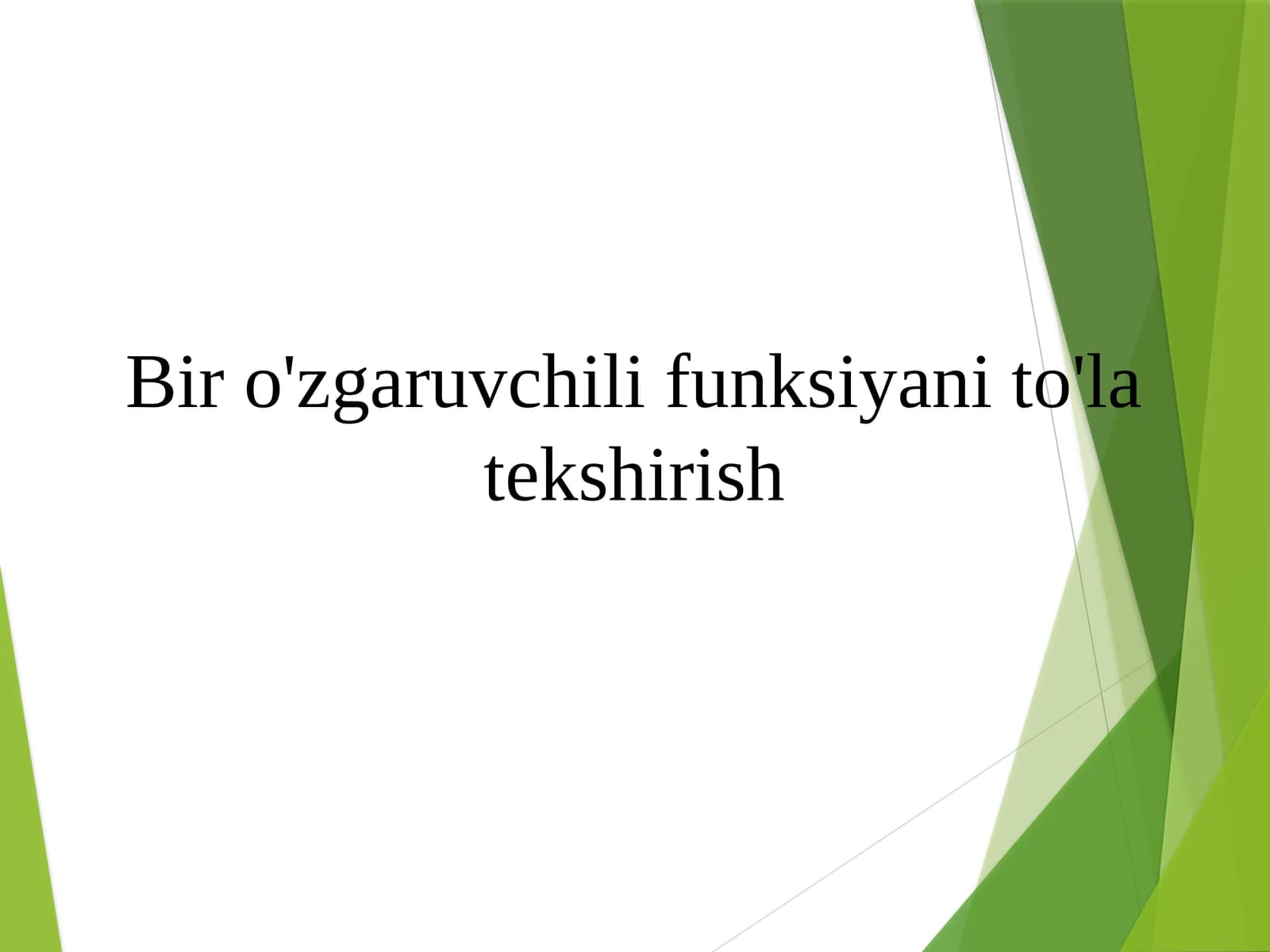 Biro'zgaruvchilifunksiyanito'latekshirish
