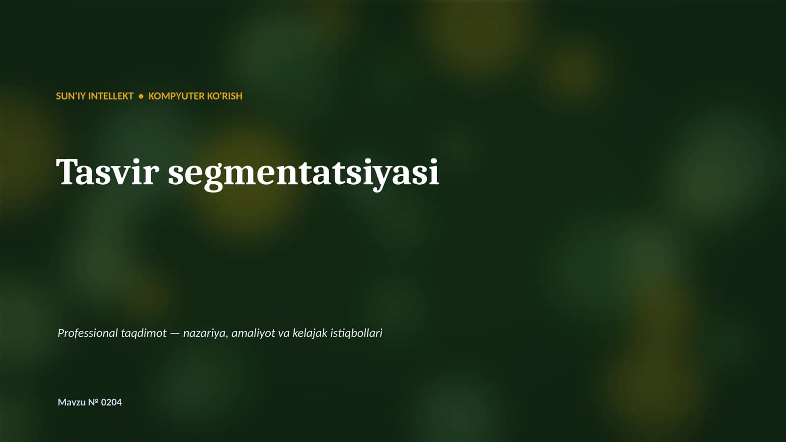 Tasvir segmentatsiyasi