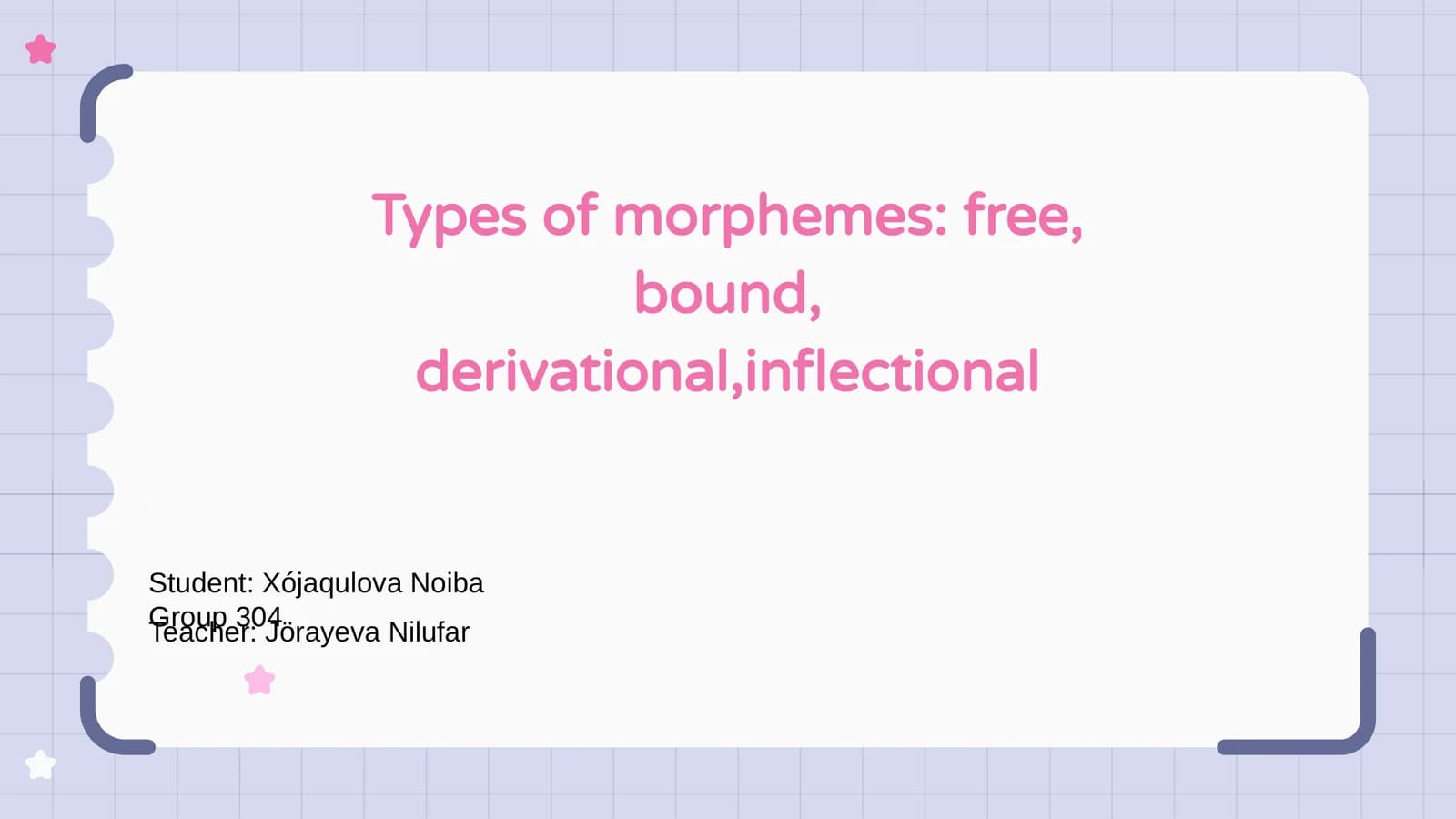 Types of Morphemes
