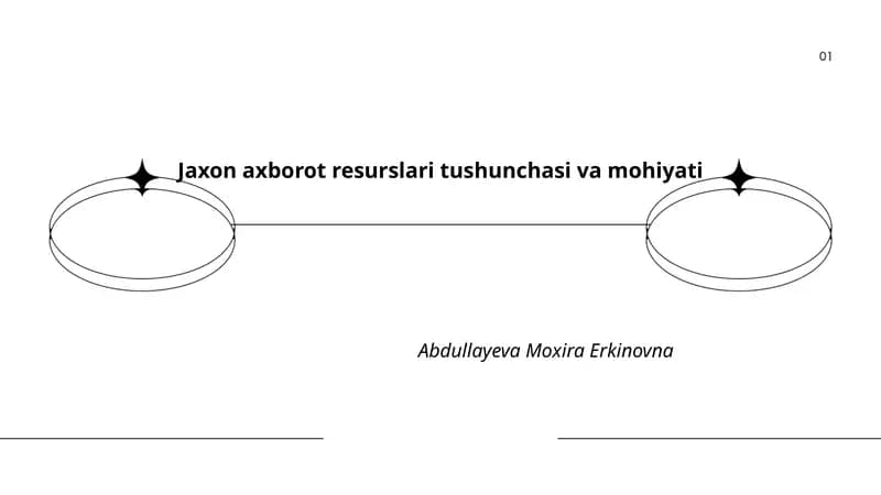 Jaxon axborot resurslari tushunchasi va mohiyati