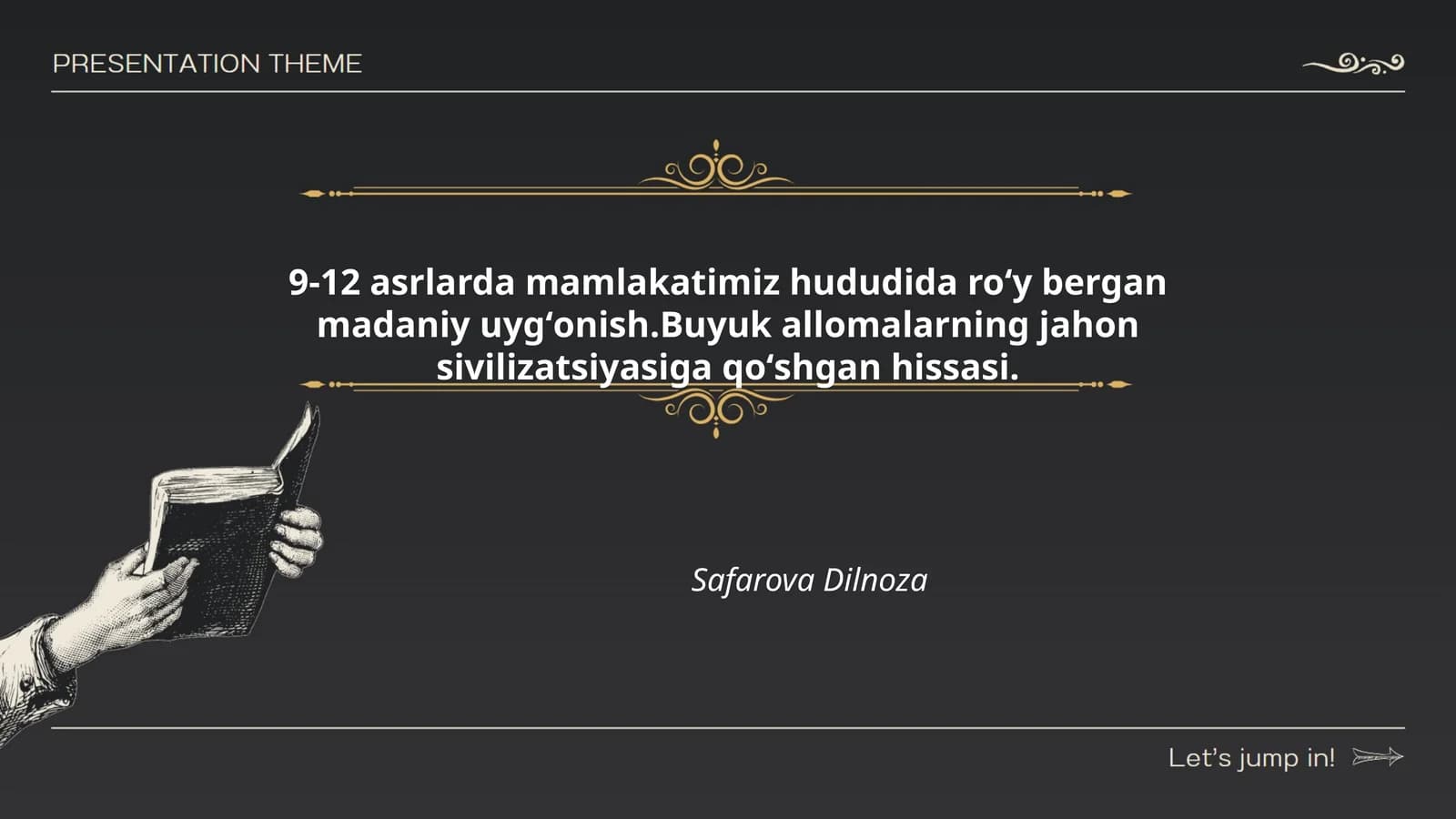 Islom sivilizatsiyasining Oʻrta asrlar Sharqida rivojlanishi