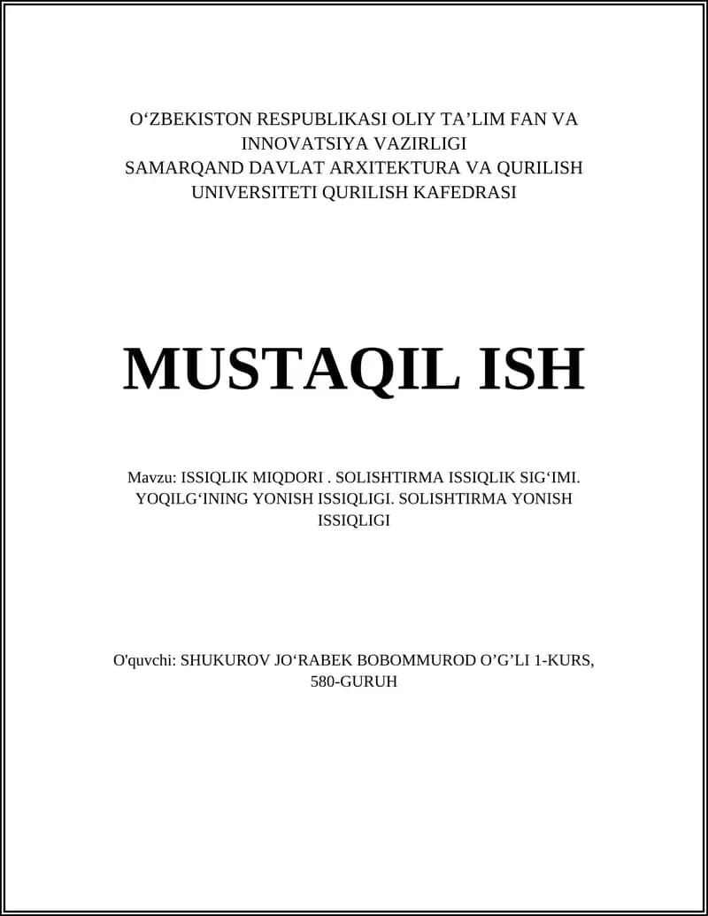 ISSIQLIK MIQDORI