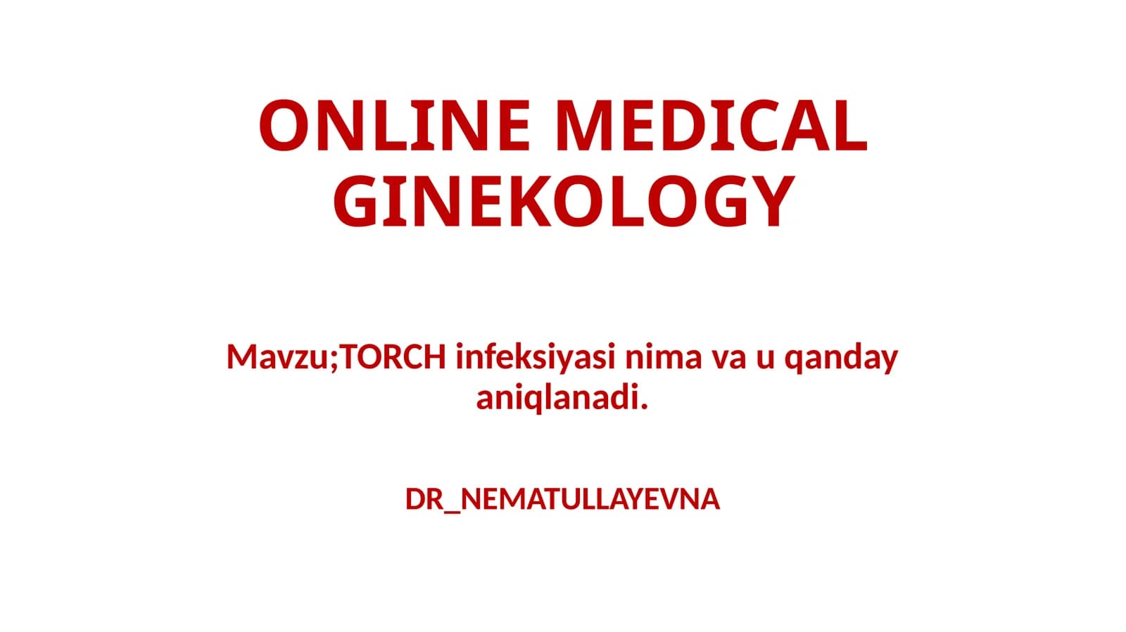 TORCH infeksiyasi