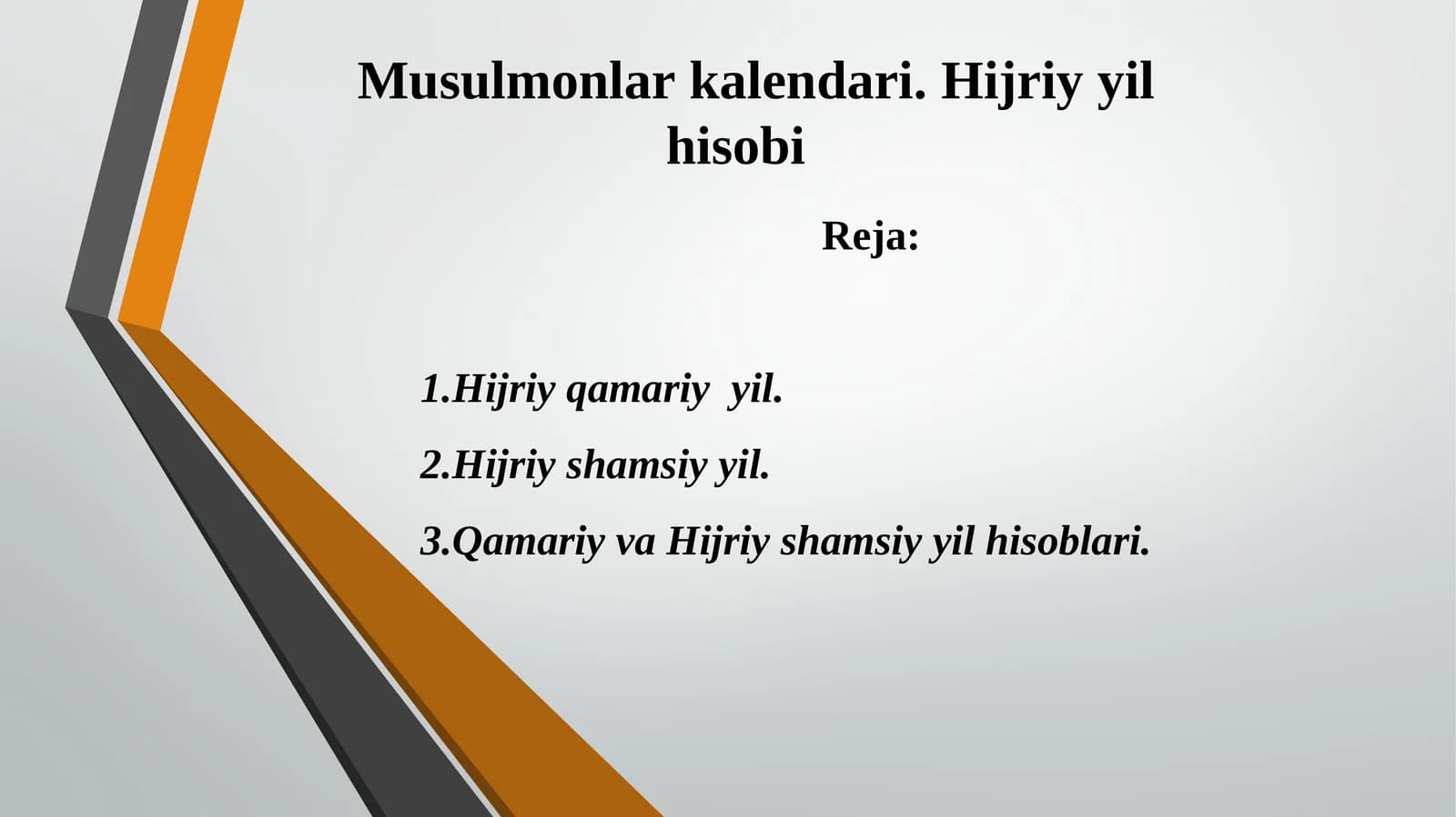 Musulmonlar kalendari.Hijriy yil hisobi