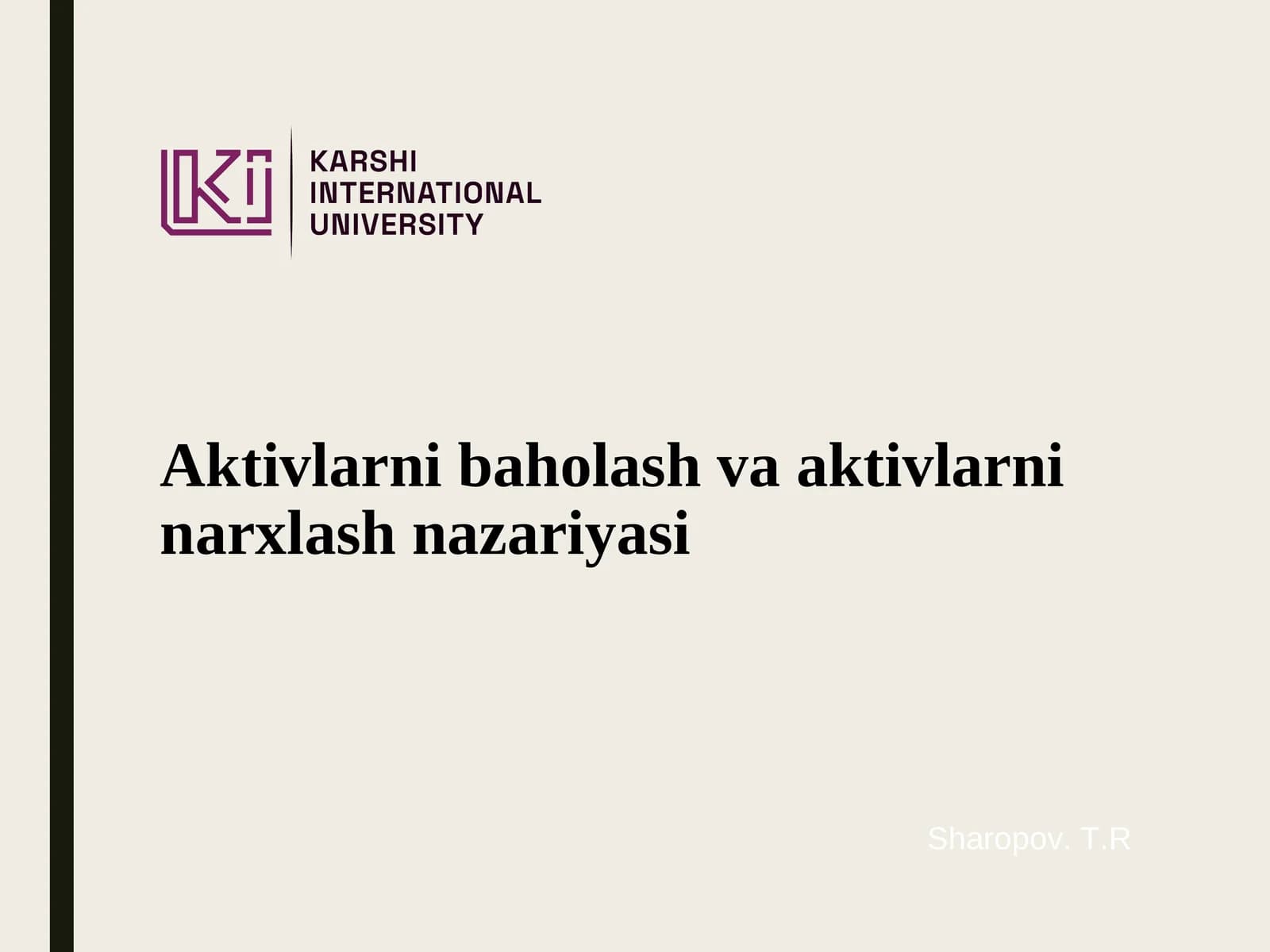 Aktivlarni baholash va aktivlarni narxlash nazariyasi