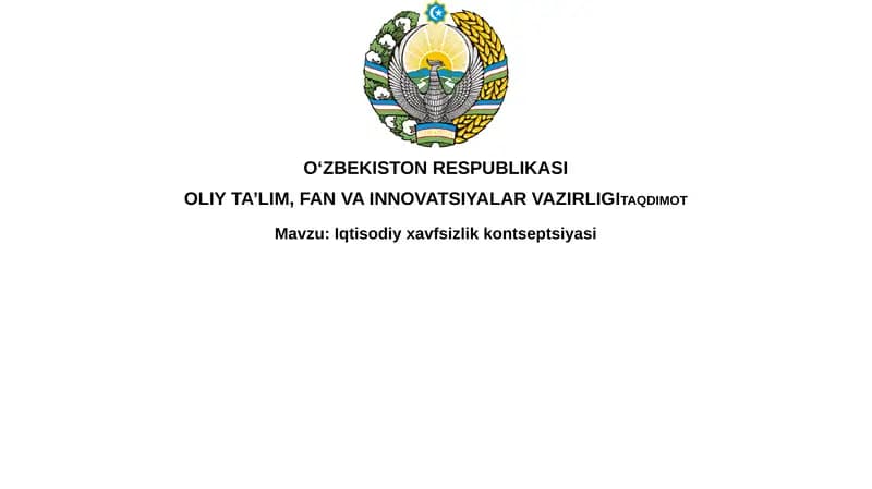 Iqtisodiy xavfsizlik kontseptsiyasi