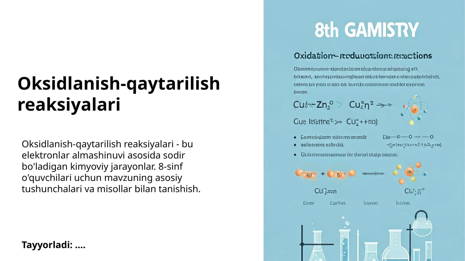 Oksidlanish-qaytarilish reaksiyalari