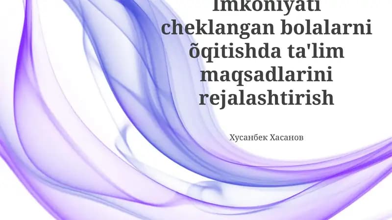 Shaxsiy Ehtiyojlarni Tushunish