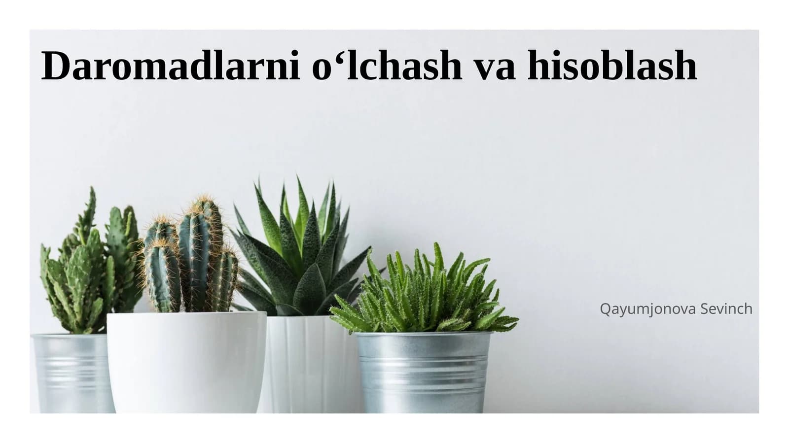 Daromadlarni oʻlchash va hisoblash