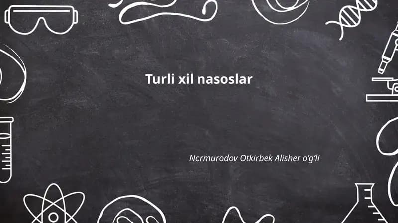 Turli xil nasoslar