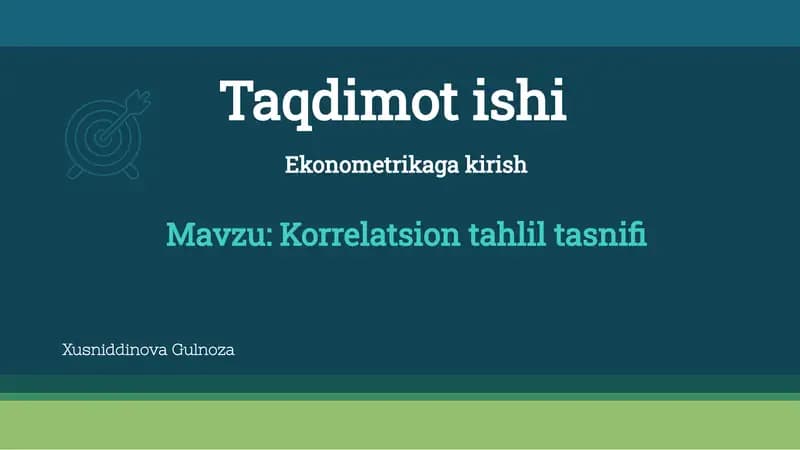 Ekonometrikaga kirish