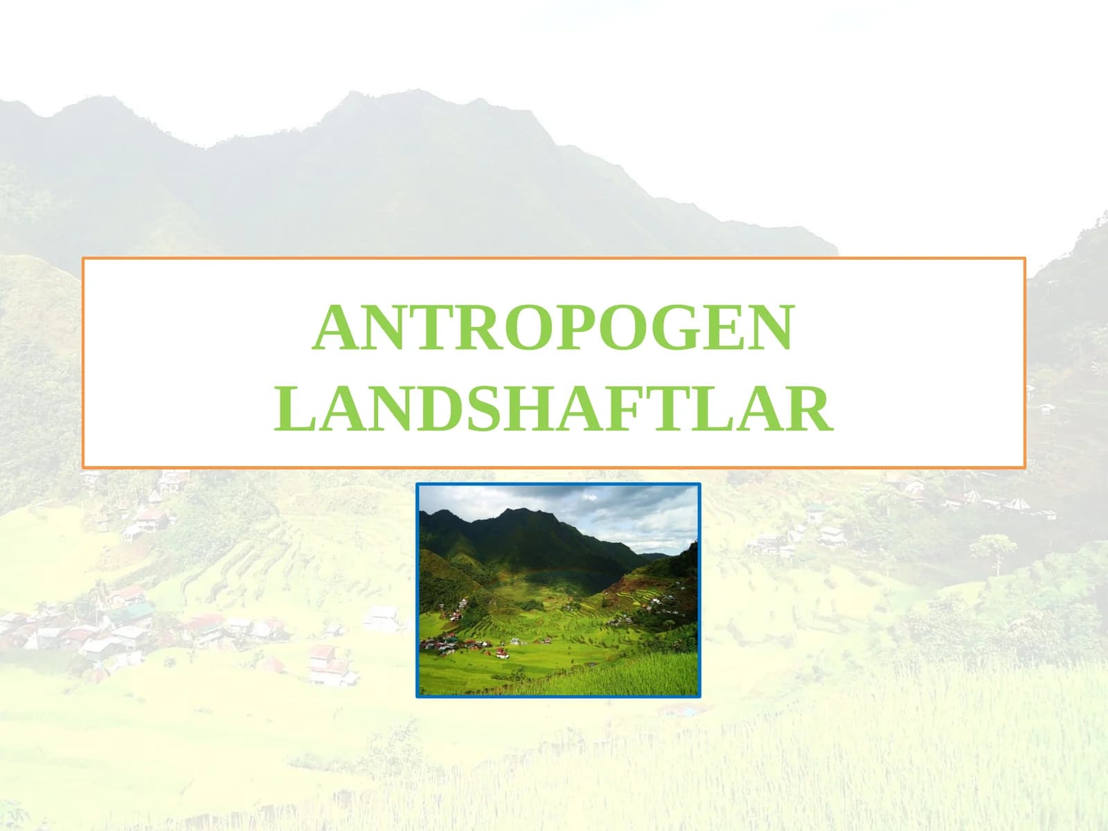 ANTROPOGEN LANDSHAFTLAR
