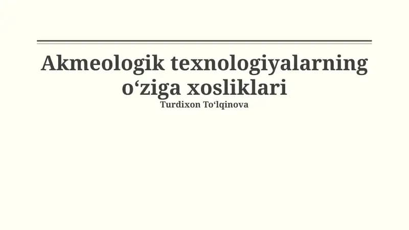 Akmeologik Texnologiyalar