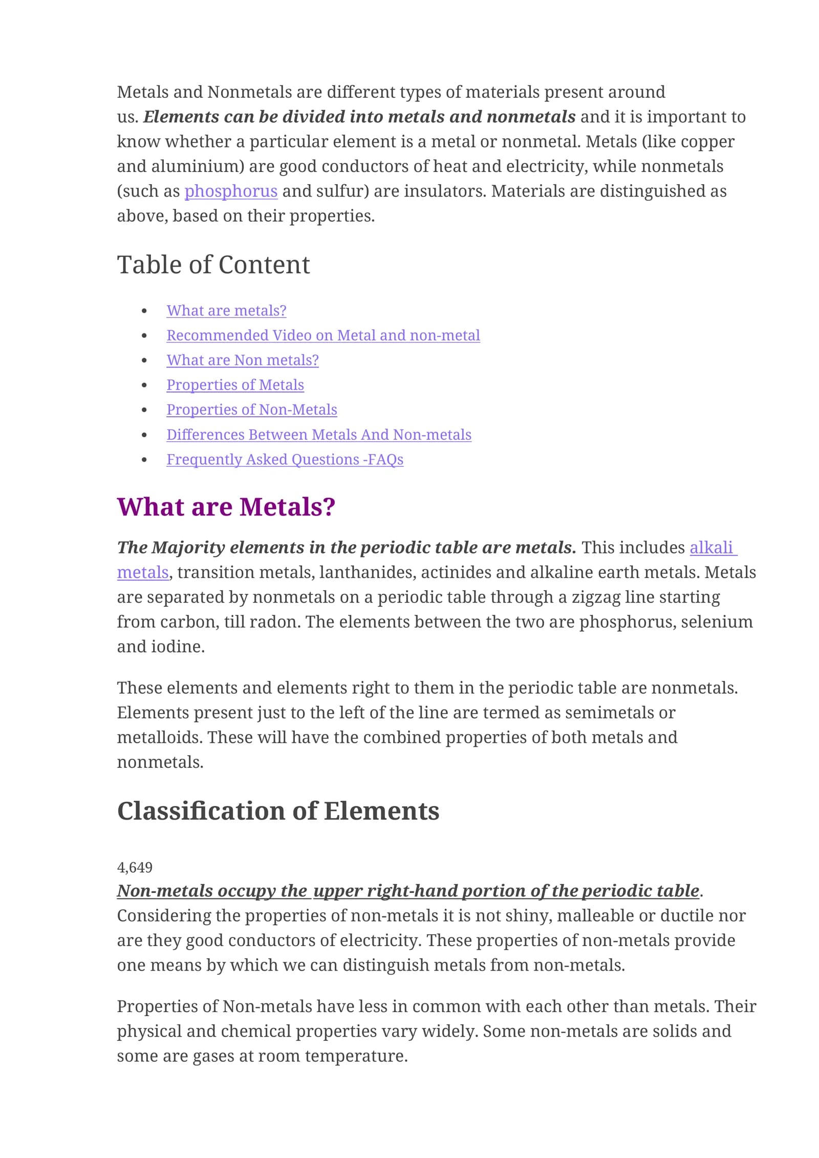 Materials and Their Properties