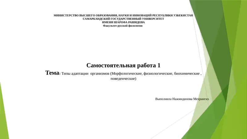 Самостоятельная работа 1