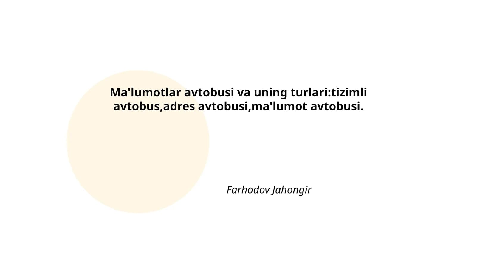Ma'lumotlar avtobusi