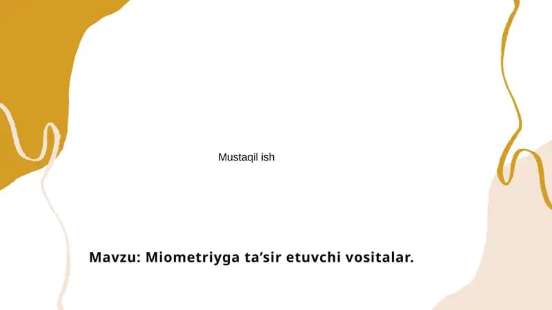 Miometriyga ta'sir etuvchi dori vositalari