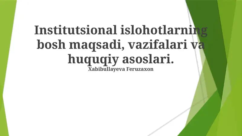 Ислоҳотларнинг барқарорлигини ошириш