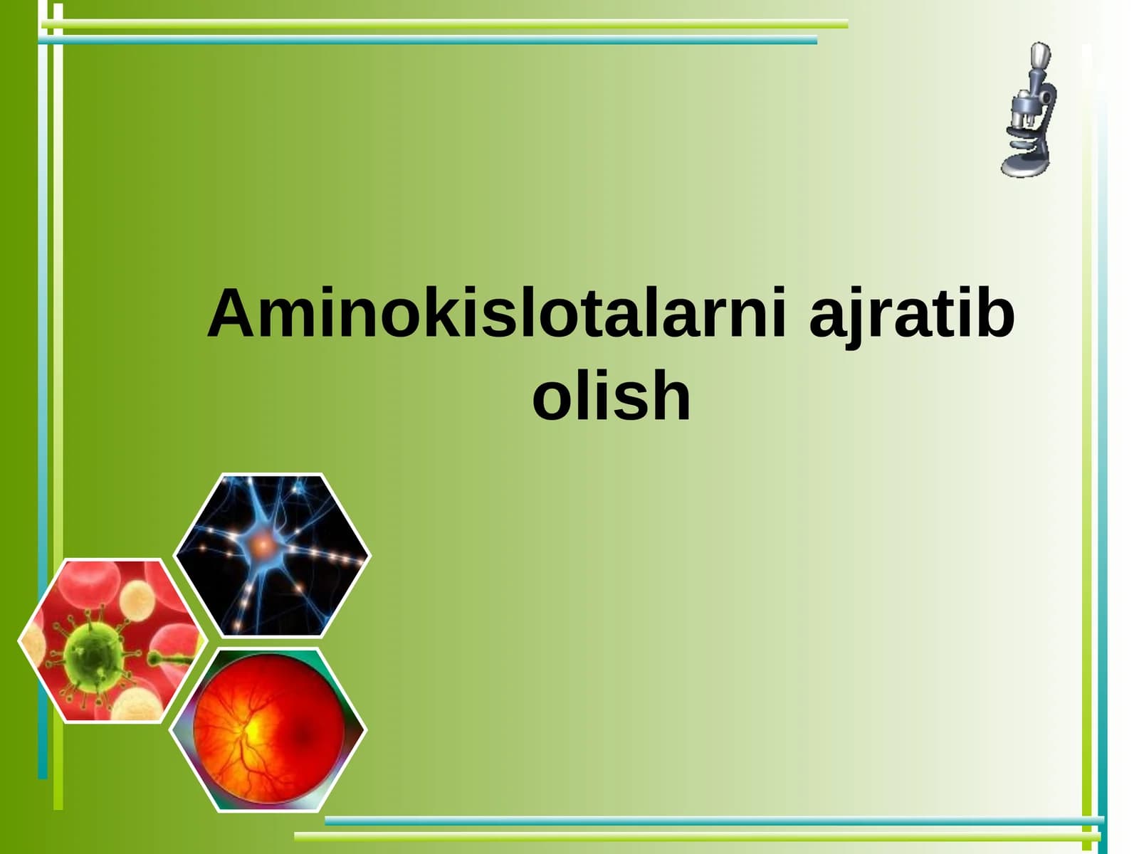 Aminokislotalarni ajratib olish
