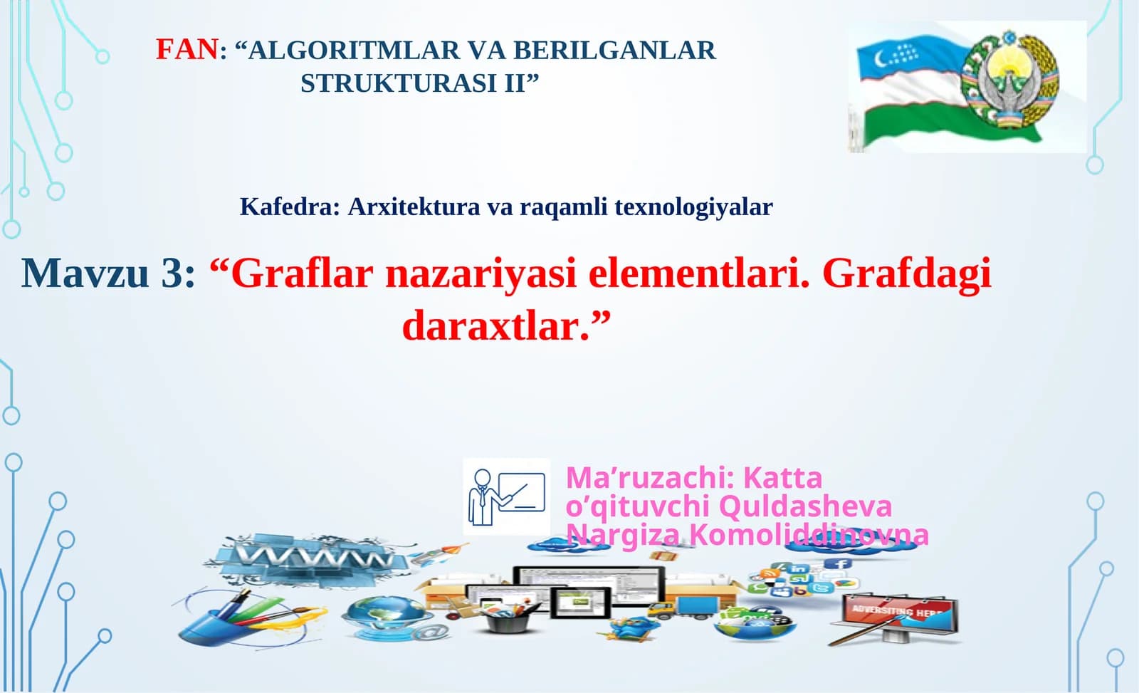 Graflar nazariyasi elementlari. Grafdagi daraxtlar