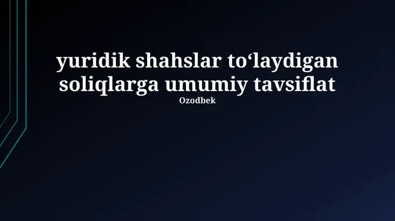 Soliq turlari