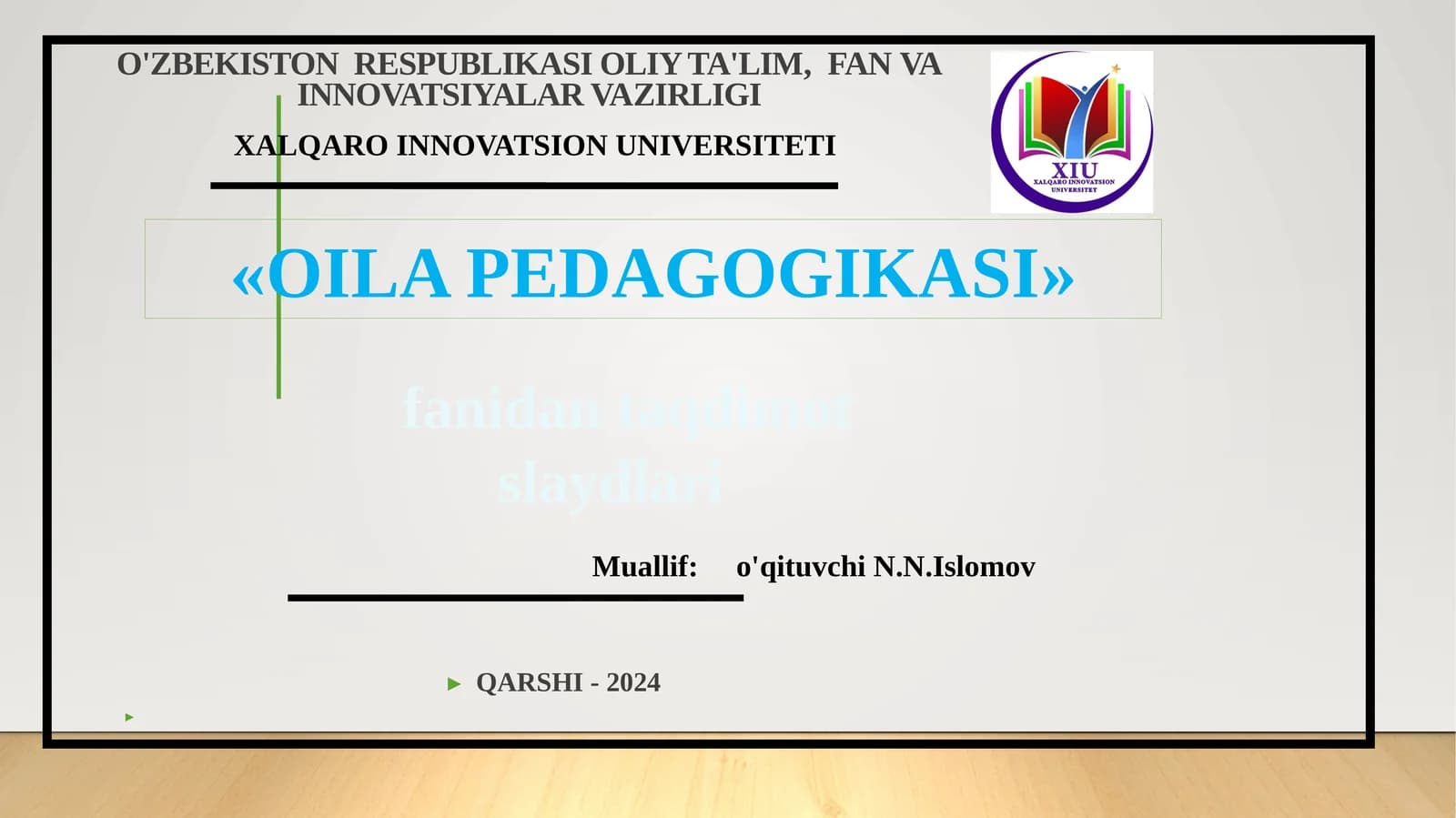 OILA PEDAGOGIKASI