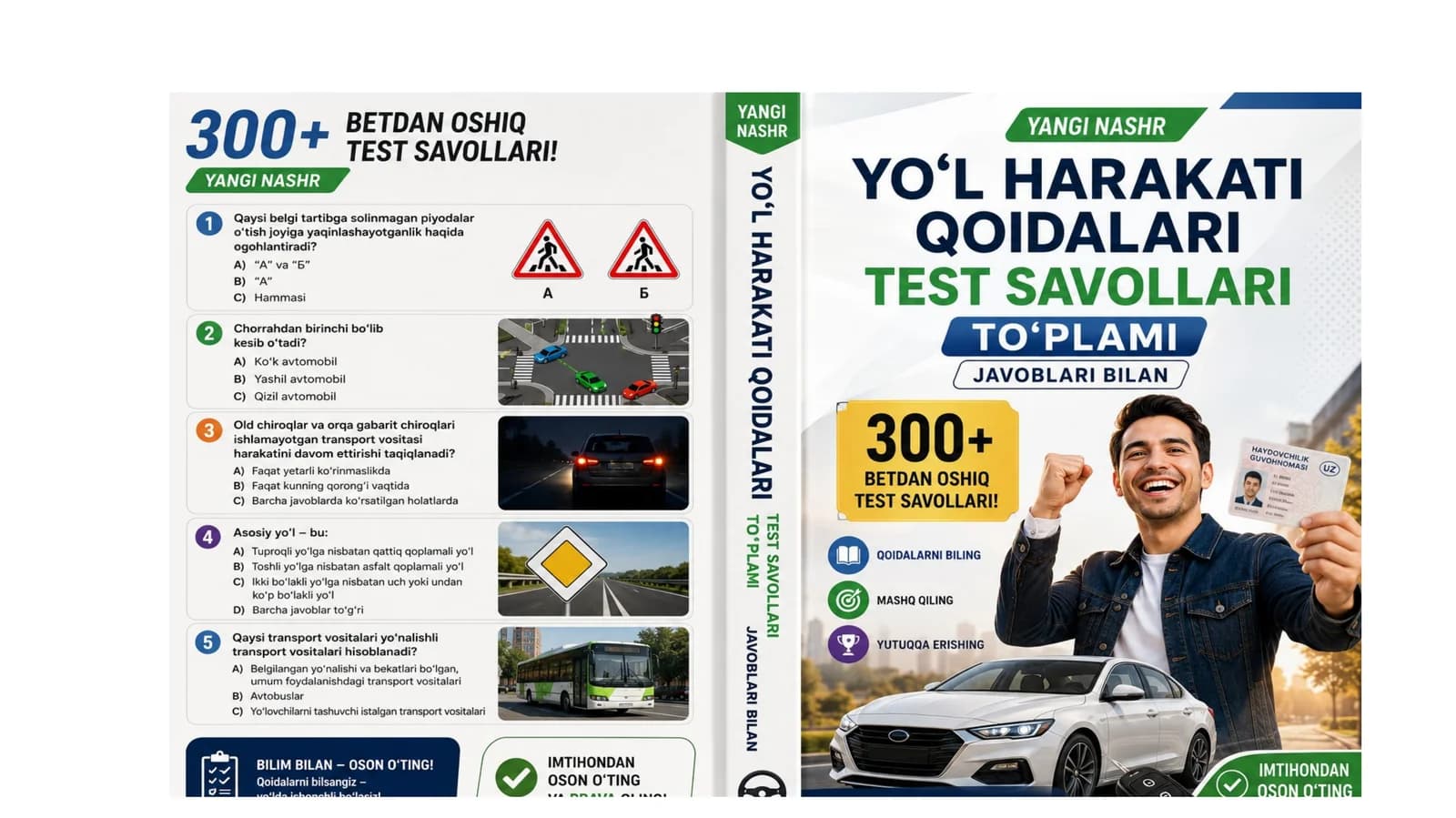 Avtotest - Haydovchilik guvohnomasi uchun YANGI NASHR