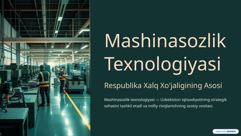 Mashinasozlik texnologiyasi