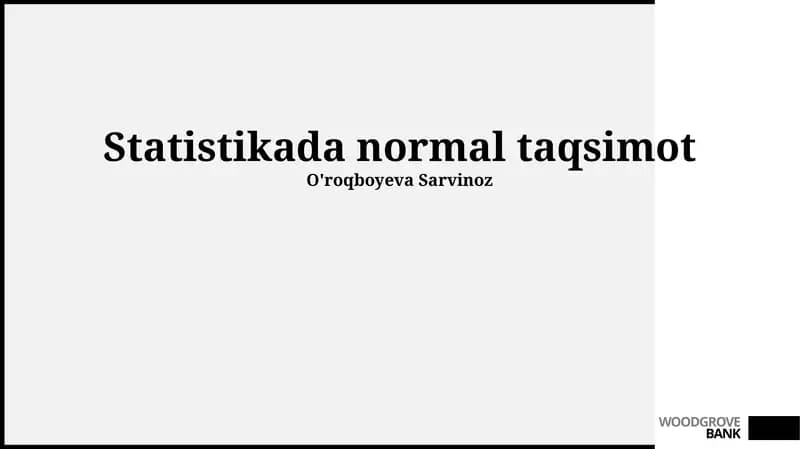 Normal taqsimot
